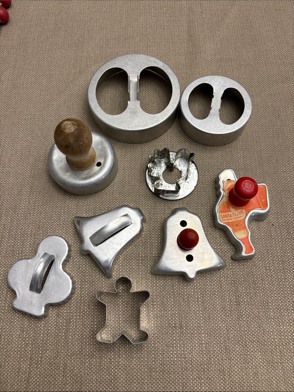 Vintage cookie cutters and pastry cutter